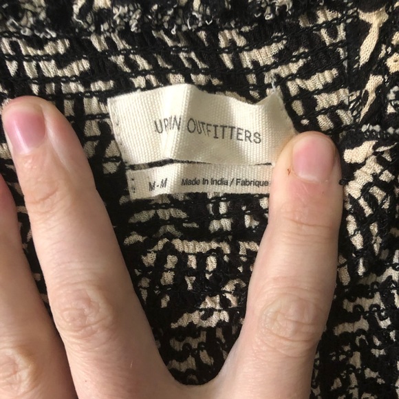 Urban Outfitters | Botanical Olive Leaf Smocked Jumpsuit - Picture 6 of 6